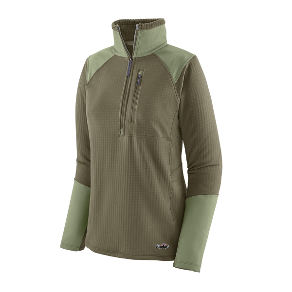 Patagonia W L/S R1 Fitz Roy Trout 1/4-Zip GDNG